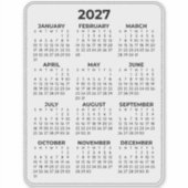 2027年ミニマルカレンダーラップトップ シール (正面)