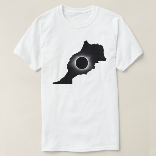 2027年モロッコ皆既日食 カントリーTシャツ Tシャツ (デザイン正面)