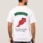 2027年モロッコ皆既日食 カントリーTシャツ Tシャツ (裏面)