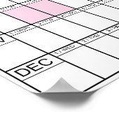 2027年全体カレンダー シンプルな壁掛けプランナー ポスター (角)
