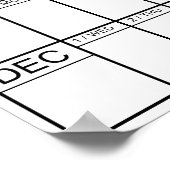 2027年全体カレンダー シンプルな壁掛け式プランナーカレンダー ポスター (角)