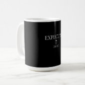 2027年出産予定 | 赤ちゃん発表デザイン コーヒーマグカップ (正面左)