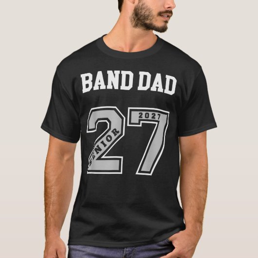 2027年卒のバンドパパ - クラスオブ27卒パパ Tシャツ (正面)