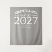 2027年卒業おめでとう 太字の卒業式 タペストリー (正面)