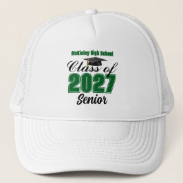2027年卒業クラス グリーン カスタムハイスクール キャップ