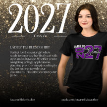 2027年卒業クラス レディース トリブレンドシャツ