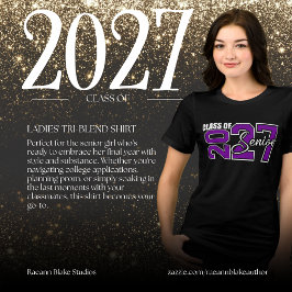 2027年卒業クラス レディース トリブレンドシャツ トライブレンドＴシャツ