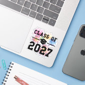 2027年卒業クラス 高校最後の一年 シール (ノートパソコンとiPhone)