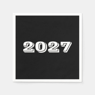 2027年卒業パーティーグッズ ナプキン スタンダードカクテルナプキン