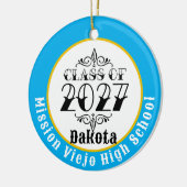 2027年卒業フォト 達人スタイル 卒業記念オーナメント セラミックオーナメント (左)