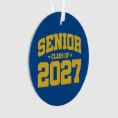 2027年卒業年度 イエローゴールド シニアクラス オーナメント (正面)