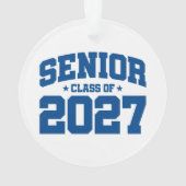 2027年卒業年度 学校 青 シニア クラス2027 オーナメント (裏面)