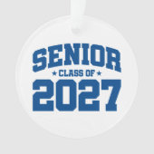 2027年卒業年度 学校 青 シニア クラス2027 オーナメント (正面)