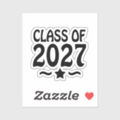 2027年卒業式スタークラス シール (シート)