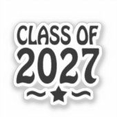 2027年卒業式スタークラス シール (正面)