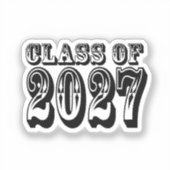 2027年卒業式 ヴィンテージ シール (正面)