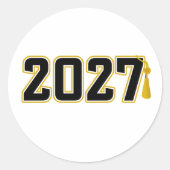 2027年卒業生 ラウンドシール (正面)