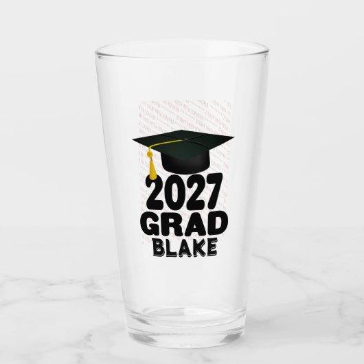 2027年卒業記念フォト卒業式 タンブラーグラス (正面)
