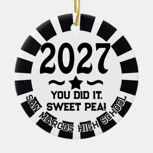 2027年卒業記念フォト セラミックオーナメント (正面)