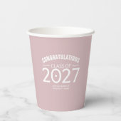 2027年卒業 おめでとう ボールド 紙コップ (裏面)