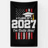 2027年卒業 アメリカ国旗クラス 横断幕 (縦)