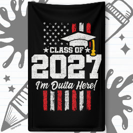 2027年卒業 アメリカ国旗クラス 横断幕