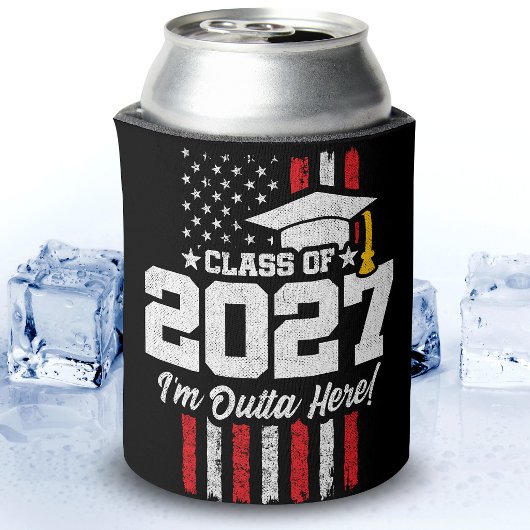 2027年卒業 アメリカ国旗クラス 缶クーラー