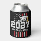 2027年卒業 アメリカ国旗クラス 缶クーラー (缶正面)
