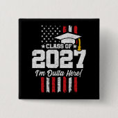 2027年卒業 アメリカ国旗クラス 缶バッジ (正面)