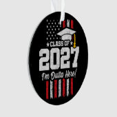 2027年卒業 アメリカ国旗 シニアクラス オーナメント (正面)