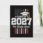 2027年卒業 アメリカ国旗 シニアクラス カード (正面)