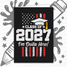 2027年卒業 アメリカ国旗 シニアクラス