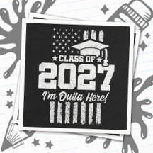 2027年卒業 アメリカ国旗 シニアクラス