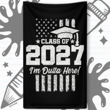 2027年卒業 アメリカ国旗 シニアクラス