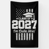 2027年卒業 アメリカ国旗 シニアクラス 横断幕 (縦)