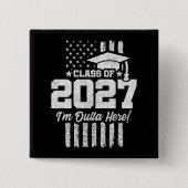 2027年卒業 アメリカ国旗 シニアクラス 缶バッジ (正面)