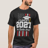 2027年卒業 アメリカ国旗 シニアクラス Tシャツ (正面)