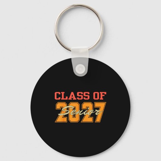 2027年卒業 シニアTシャツの背面 キーホルダー (正面)