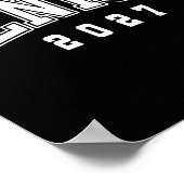 2027年卒業 卒業式 シニアイヤー カレッジ スクール ポスター (角)