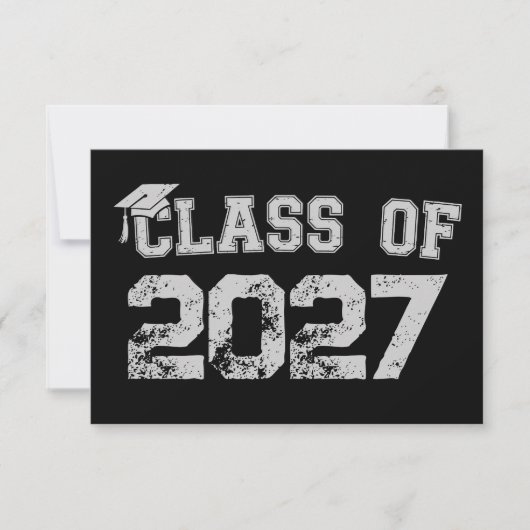 2027年卒業 卒業式 高校卒業 2026年卒 案内状 (正面)