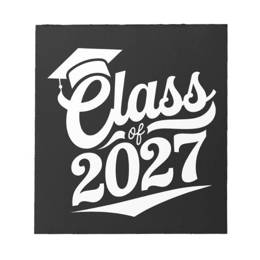 2027年卒業 卒業者 卒業 ノートパッド (正面)