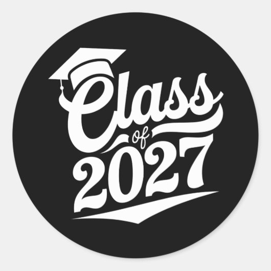 2027年卒業 卒業者 卒業 ラウンドシール (正面)