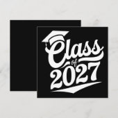2027年卒業 卒業者 卒業 招待状 (正面/裏面)
