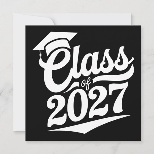 2027年卒業 卒業者 卒業 招待状 (正面)