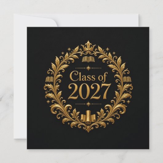 2027年卒業 招待状 (正面)