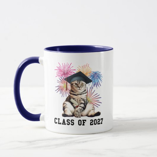 2027年卒業 猫好き マグカップ (左)