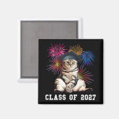 2027年卒業 猫好き マグネット (正面/裏面)