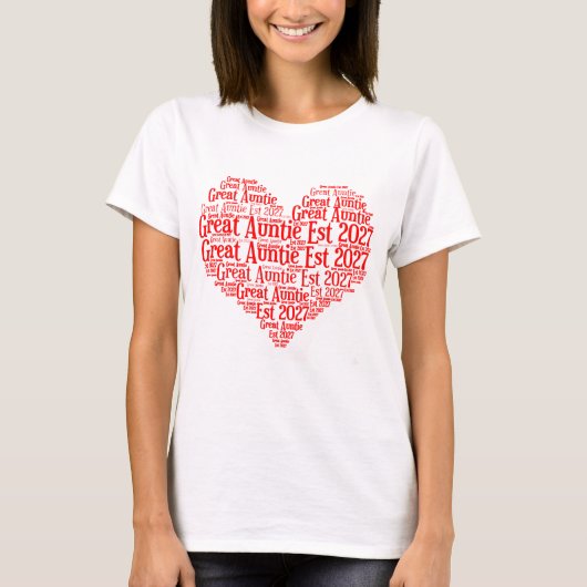 2027年大叔母さん就任 おばさんへのギフト Tシャツ (正面)
