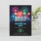 2027年大晦日パーティー 高級感あふれる花火 招待状 (スタンド正面)