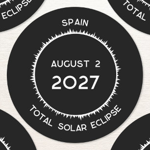 2027年太陽のスペインの皆既食 ラウンドシール